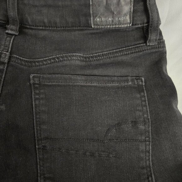 American Eagle Next Level Stretch Black Distressed Jeans (4) W28 - Picture 5 of 7